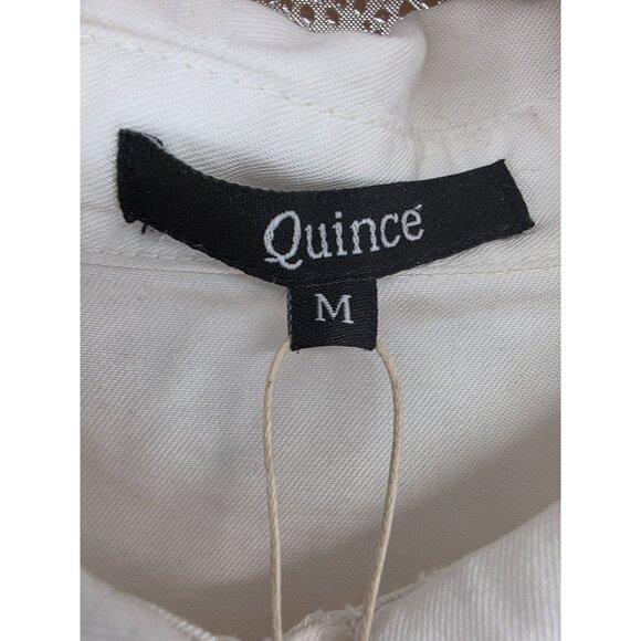 Quince Vintage Wash Tencel Camp Shirt Medium White NWT - Picture 2 of 16